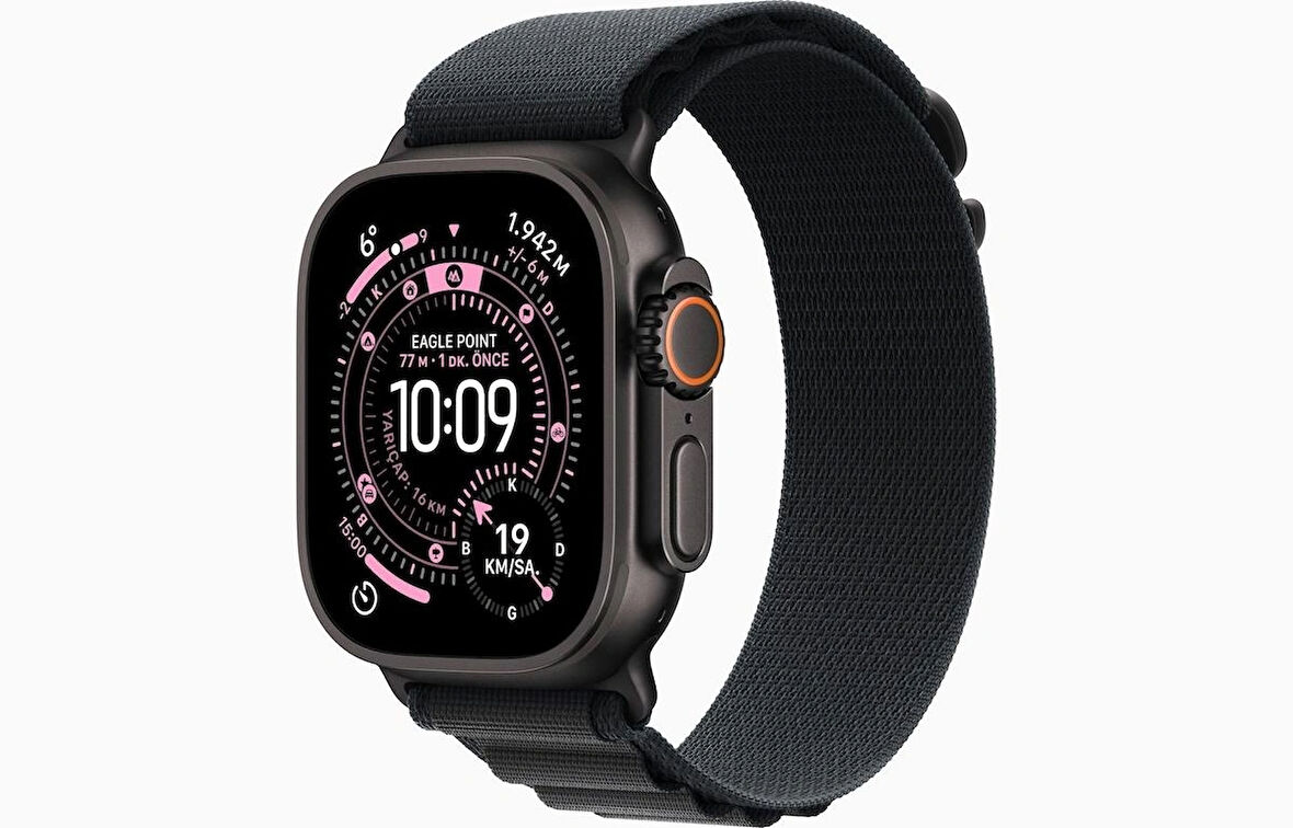 Apple Watch Ultra 3 GPS + Cellular 49mm Black Titanium Case with Black Alpine Loop - Large