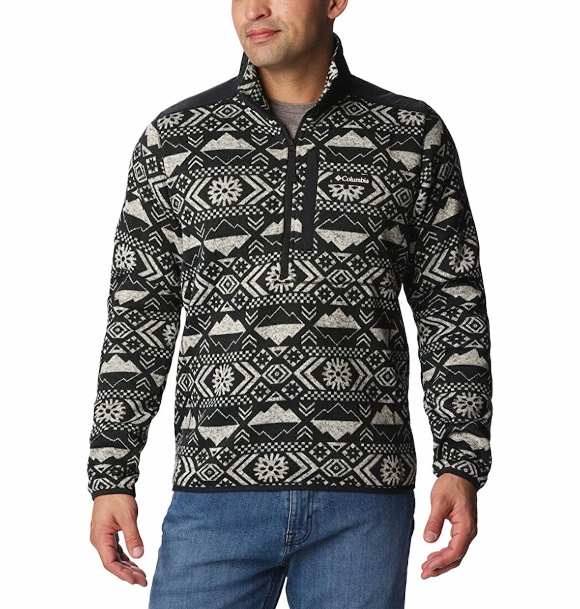 Columbia Sweater Weather II Printed Half Zip Erkek Polar Üst AO6753-010