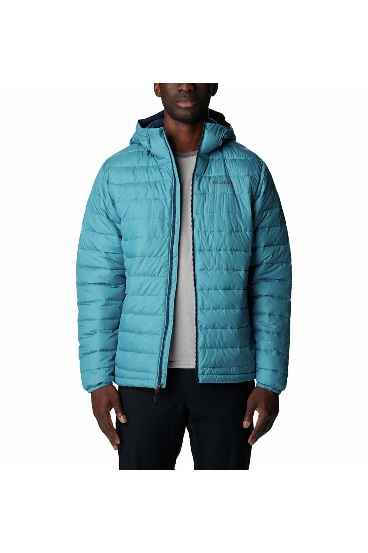 WO1151 POWDER LITE HOODED JACKET Petrol Mavisi