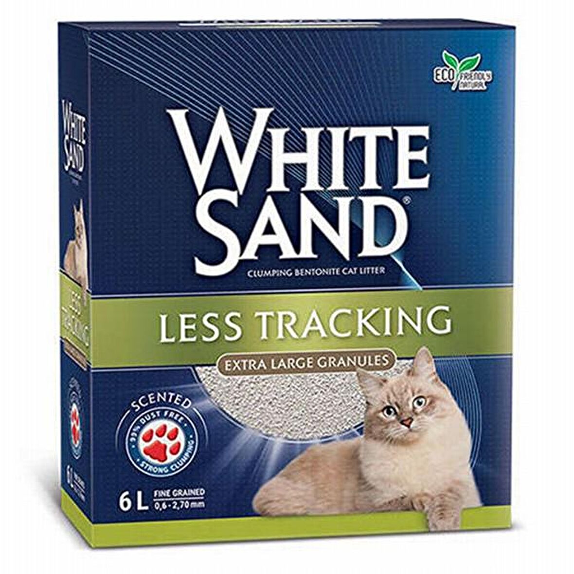 White Sand Less Tracking Cat Litter Hızlı Toplaklanan Kedi Kumu 2x6 Lt. 
