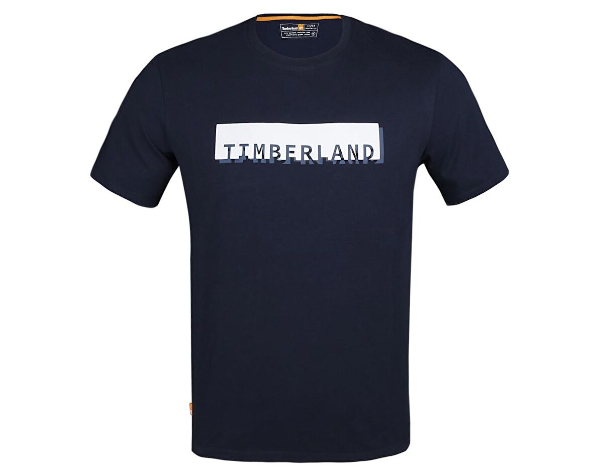 Timberland Ss Branded Linear Erkek Günlük Tişört TB0A26U14331 Lacivert