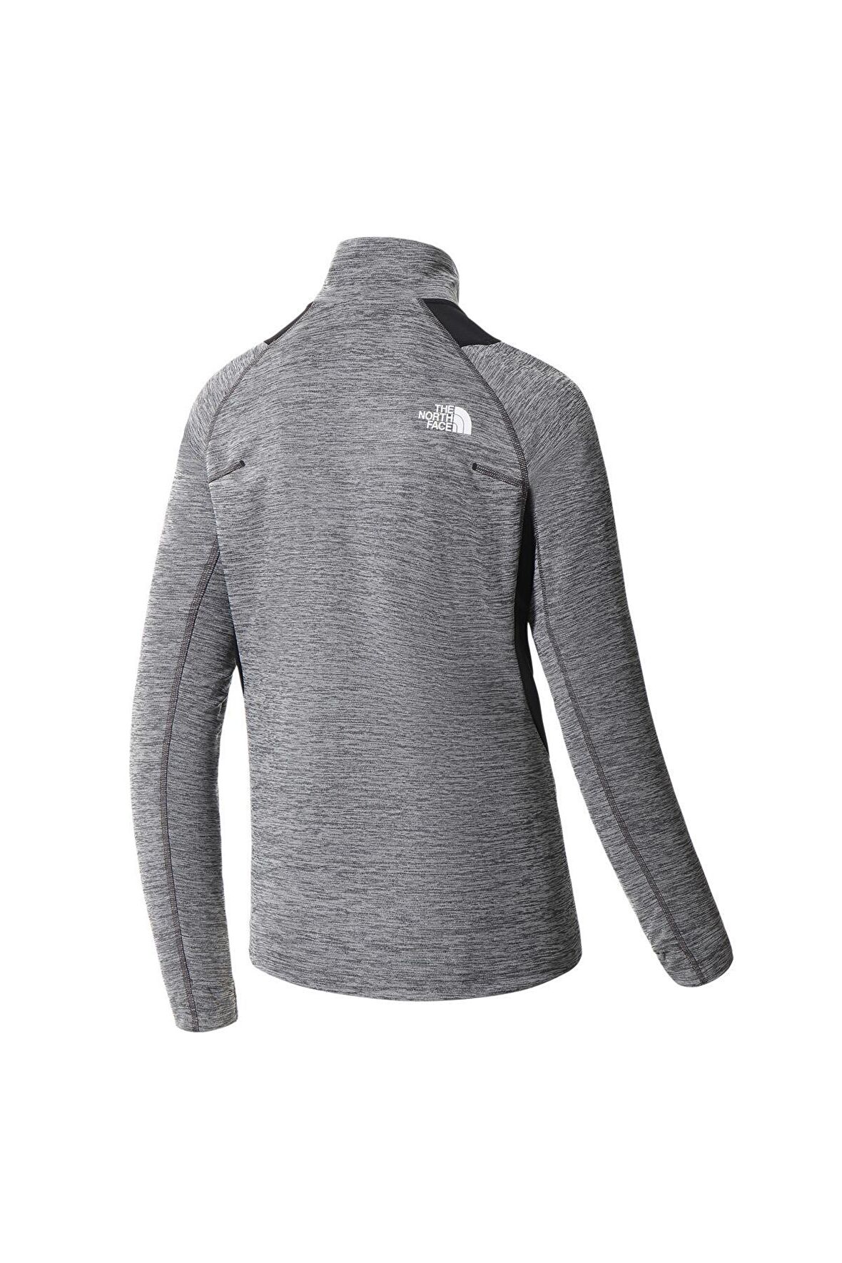 AO Midlayer Tam Fermuarlı Erkek Polar Gri/Siyah