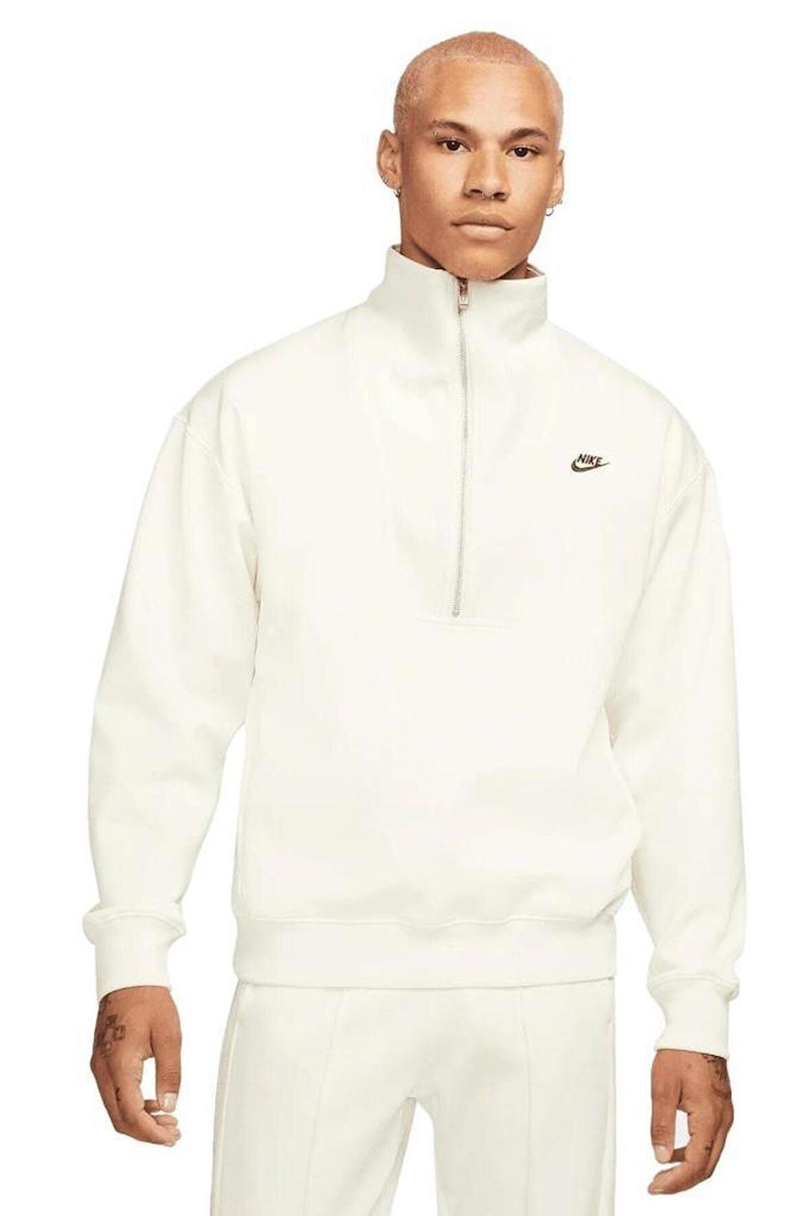 Nike Sportswear Circa 1/2-Zip DQ4237-113 Krem Erkek Sweatshirt