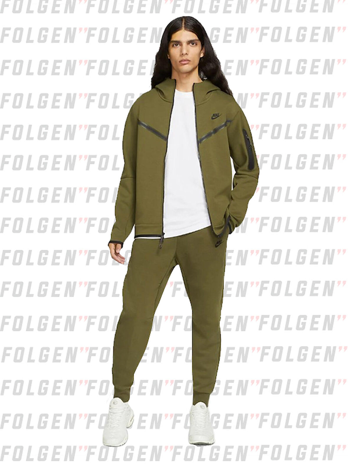 Nike Tech Fleece Erkek Yeşil Eşofman Altı