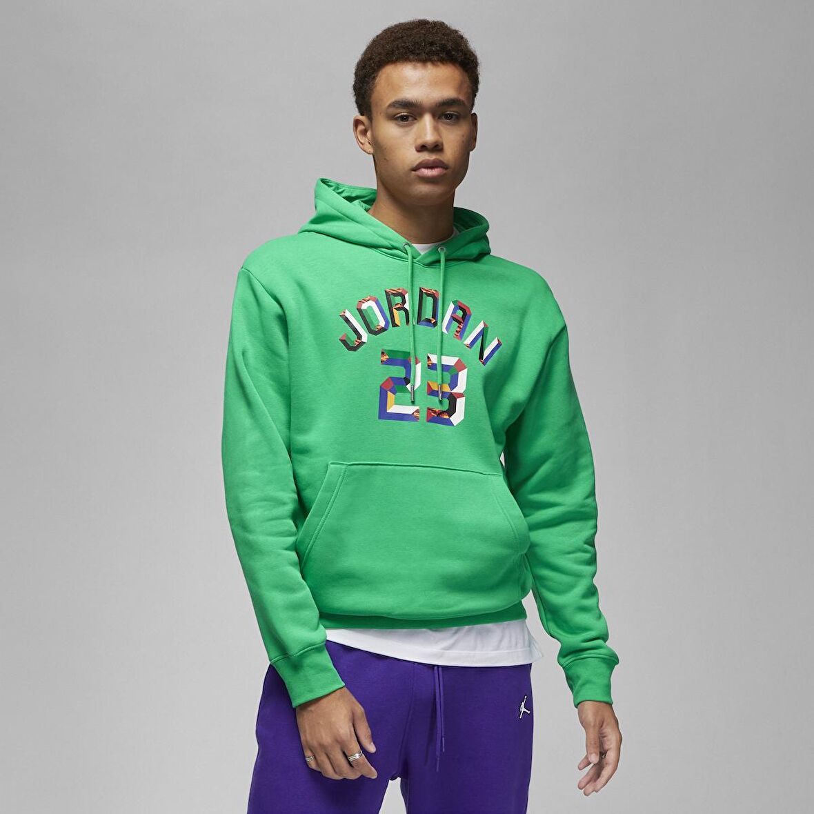 Nike Jordan Zone 23 Men's Pullover Hoodie Erkek Yeşil Kapüşonlu Sweatshirt