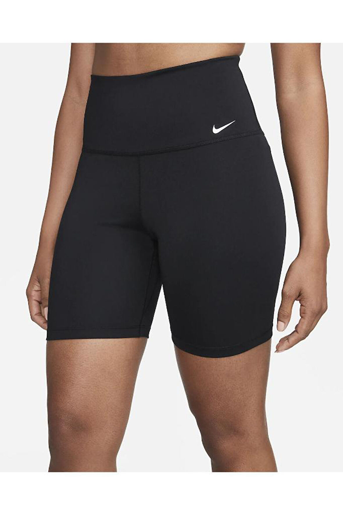 Dri-FIT One Yüksek Belli 18 cm Kadın Bisiklet Şortu, Kadın Siyah Şort Tayt