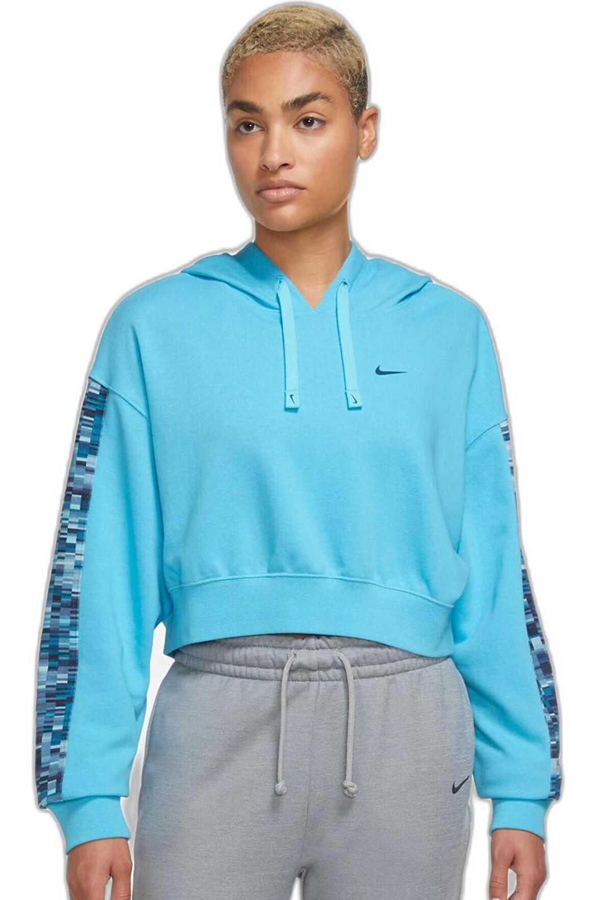 Nike Dri Fit Get Fit Hoodie Pro Oversize Kesim Kadın Spor Sweatshirt