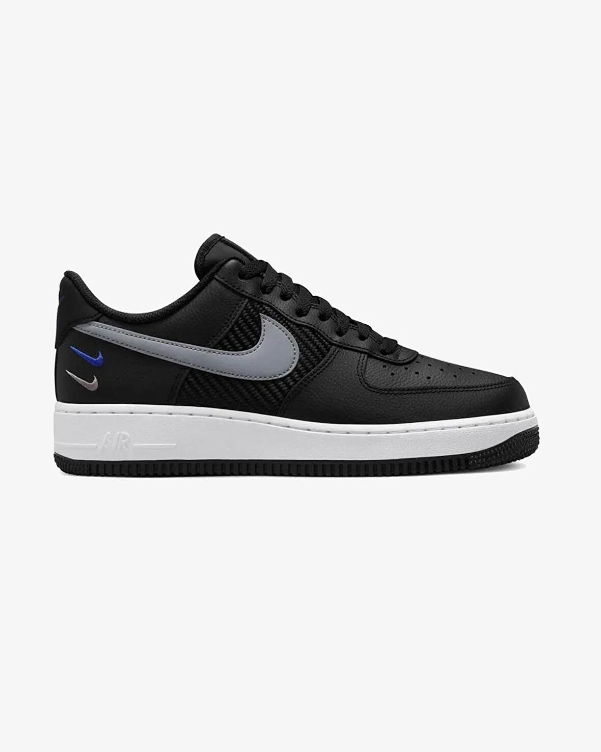 Nike Air Force 1 '07 Triple Swoosh Erkek Siyah Günlük Ayakkabı