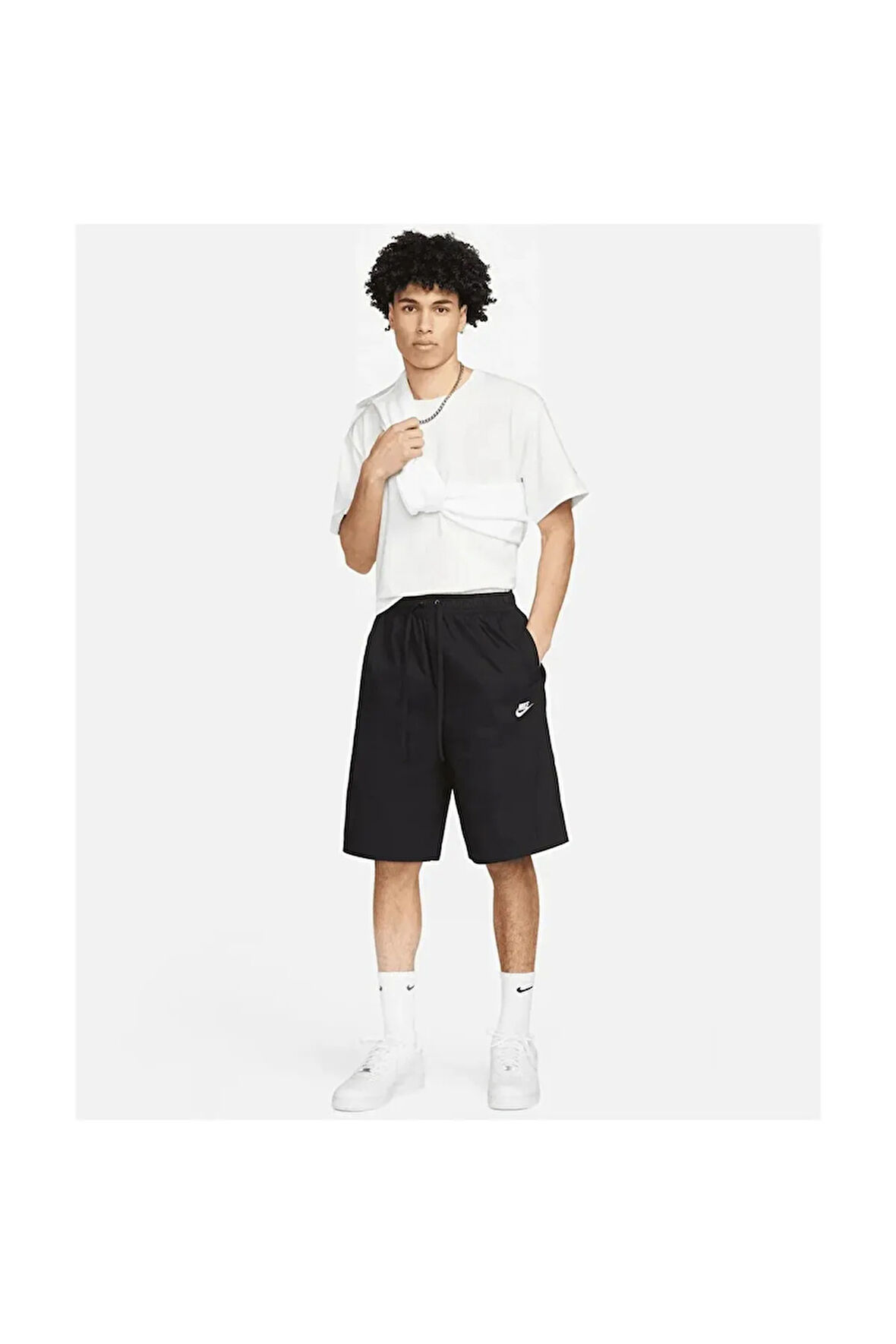 Oversized Erkek Siyah Şort Short Dm6917-011