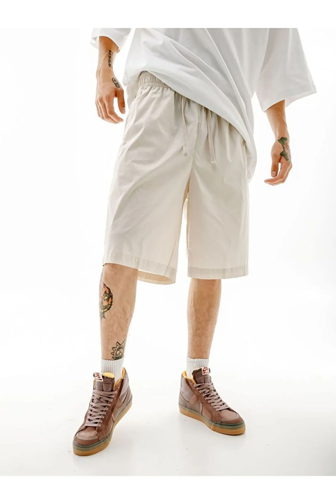 Oversized Erkek Siyah Şort Short Dm6917-011