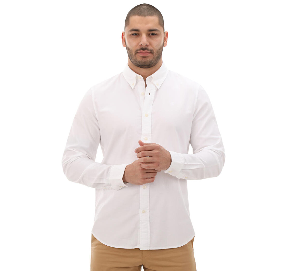 B0A6GPNA941-R Timberland Oxford Shirt Erkek G&amp;ouml;mlek Beyaz