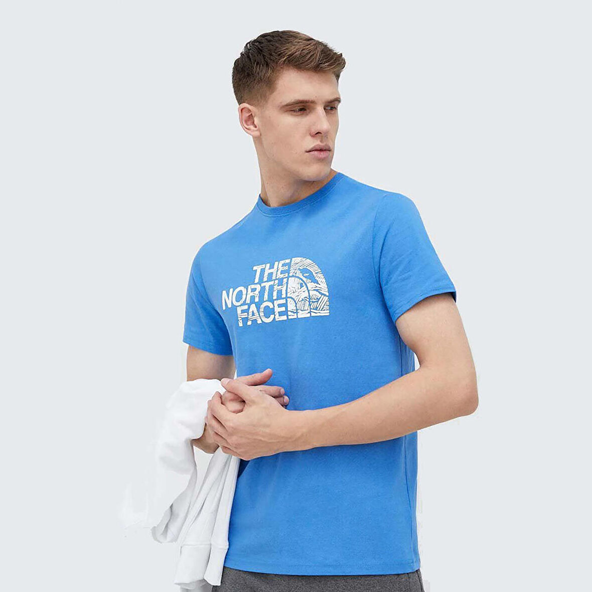 Erkek T-Shirt S/S Woodcut Dome Tee-Eu Nf0A827Hlv61