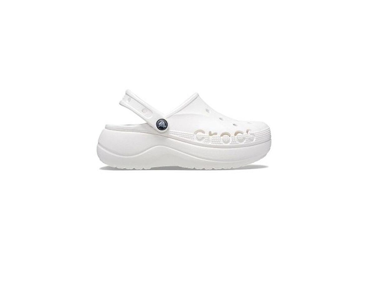 Crocs Baya Clog Platform Taban Terlik Sandalet Beyaz 208186-100