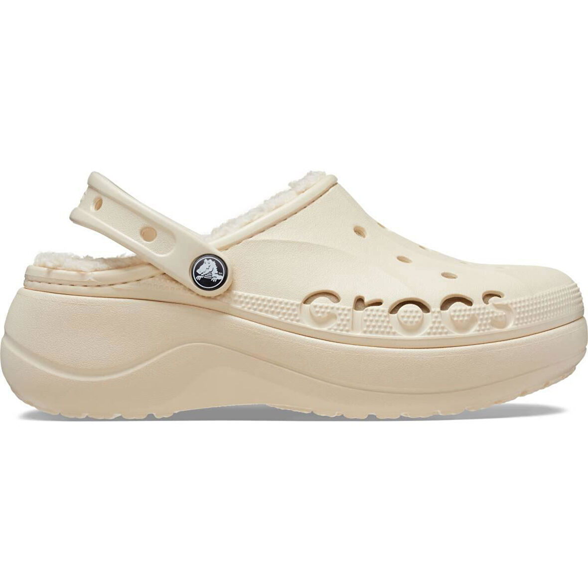 CROCS Baya Platform Lined Clog Winter White 208708-11S