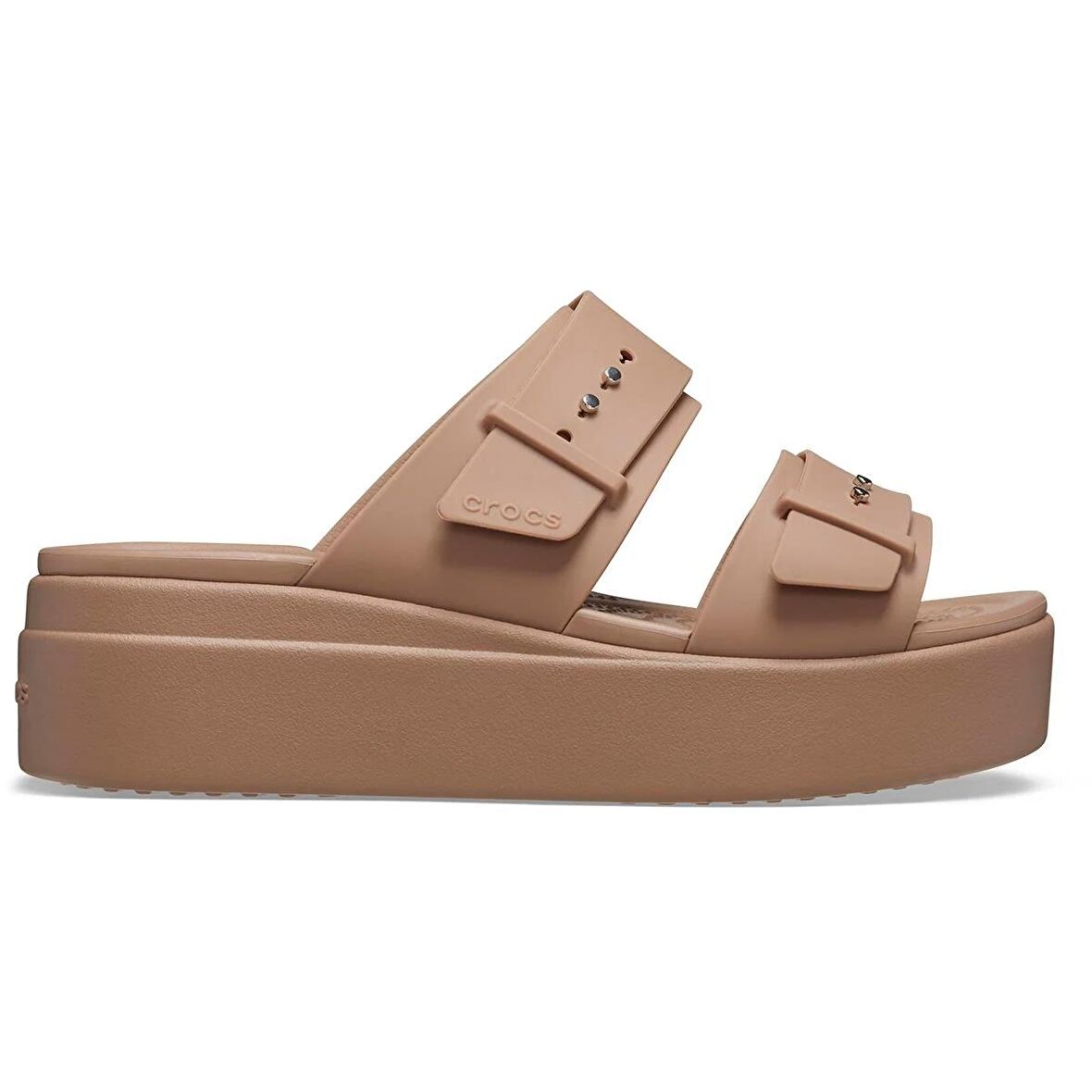 Crocs Brooklyn Buckle Low Wedge Kadın Terlik 207431-2Q9 Latte 