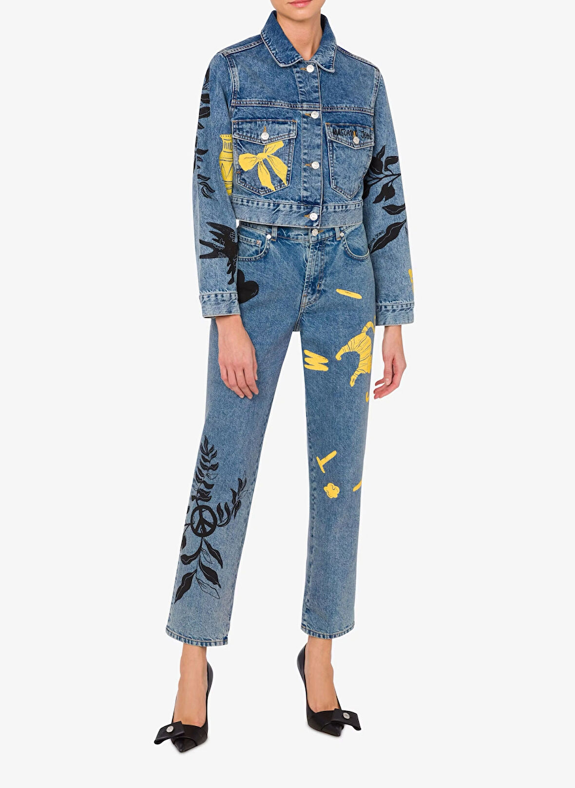 Moschino Jeans Mavi Kadın Denim Ceket A0501-2282