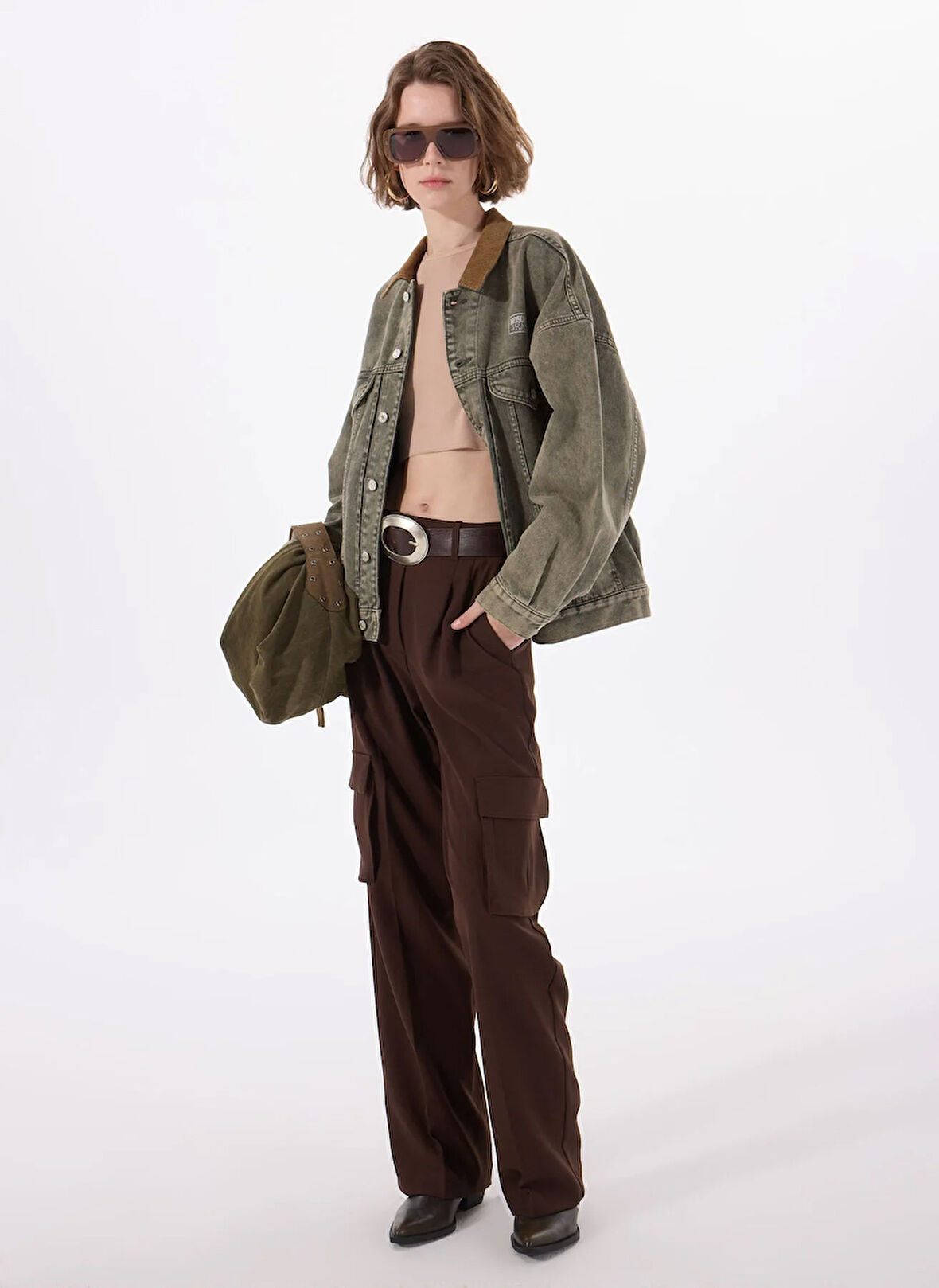 Moschino Jeans Gri Kadın Denim Ceket 251K1A050832181517