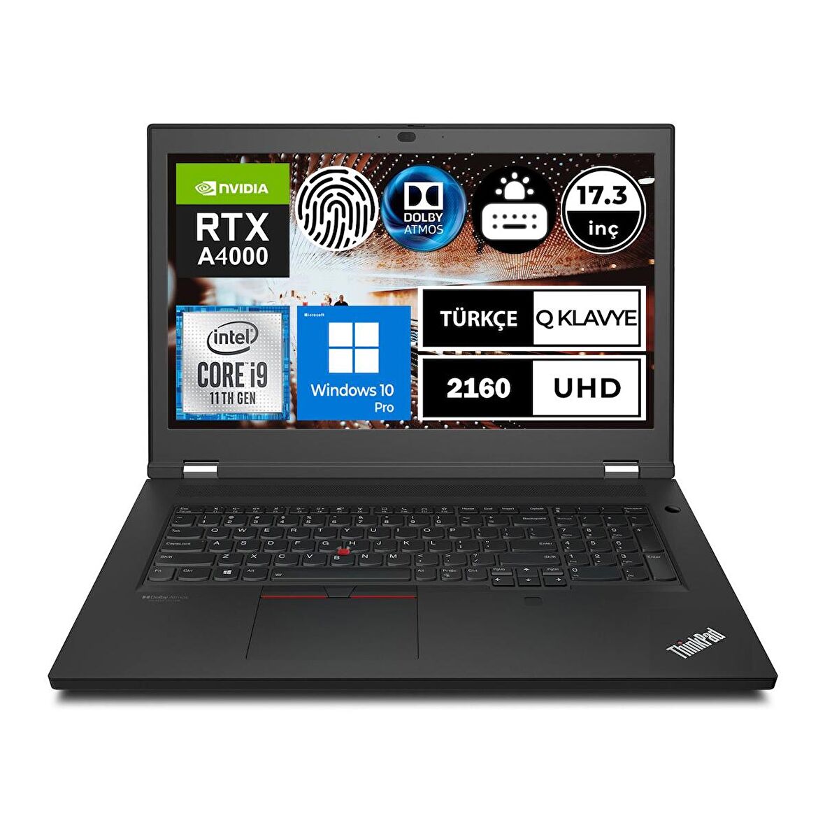 Lenovo ThinkPad P17 20YU004VTX Harici Ekran Kartı Nvidia RTX A4000 4000 32 GB DDR4 1 TB 17.3 inç 4K Ultra HD Windows 10 Pro Notebook Dizüstü Bilgisayar