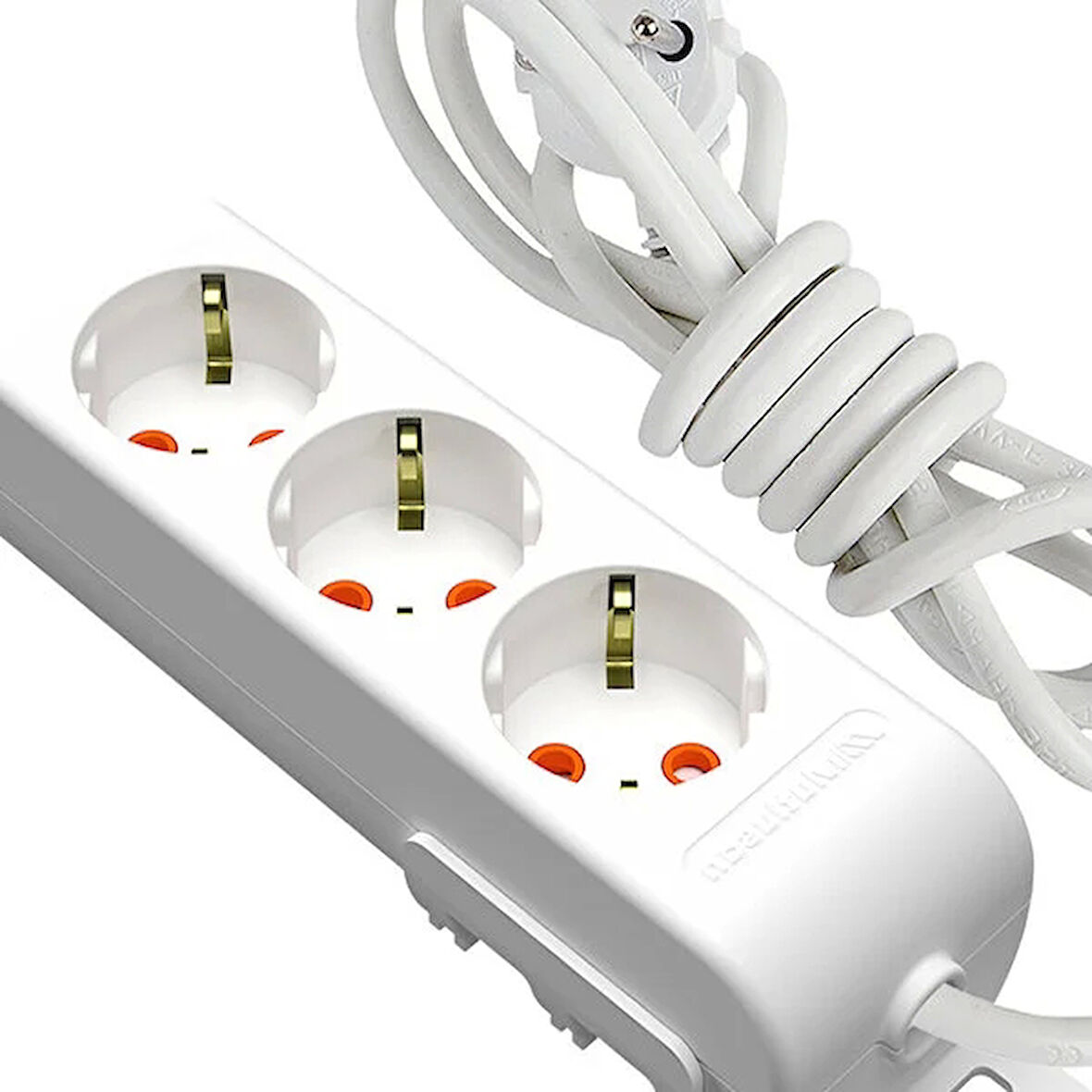 3'lü 3 metre kablolu grup priz anahtarsız "çocuk korumalı"