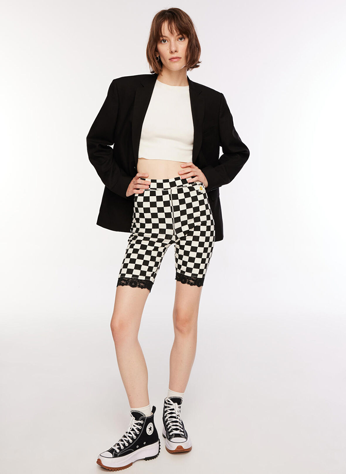 Vans Normal Siyah Kadın Şort VN00074SBLK1 OVERSIZED FLORAL LE