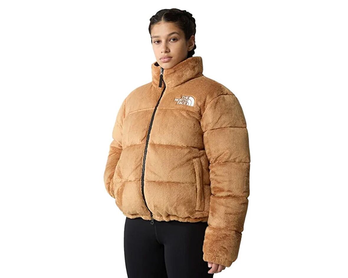 The North Face W Versa Velour Nuptse Kadın Outdoor Montu (600 Dolgu Kaz Tüyü) NF0A84F9I0J1 Kahverengi