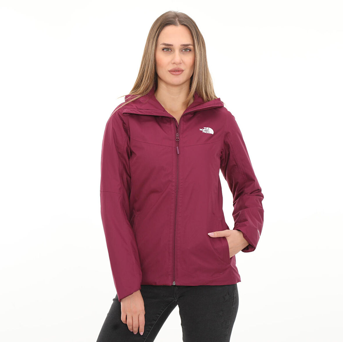 F0A3Y1JI0H1-R The North Face W Quest Insulated Jacket Kadın Mont Bordo