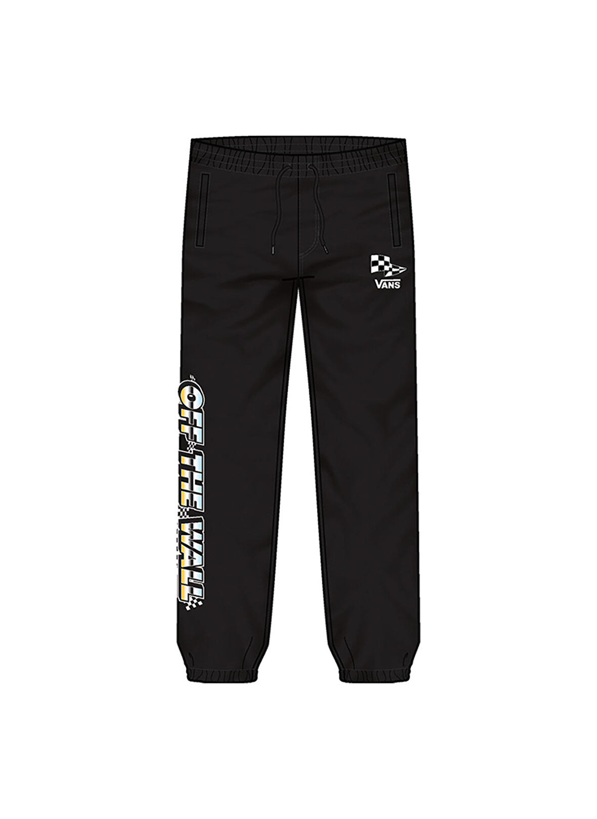 Vans Düz Paça Siyah Erkek Eşofman Altı VN0008BNBLK1 HOLE SHOT FLEECE PANT