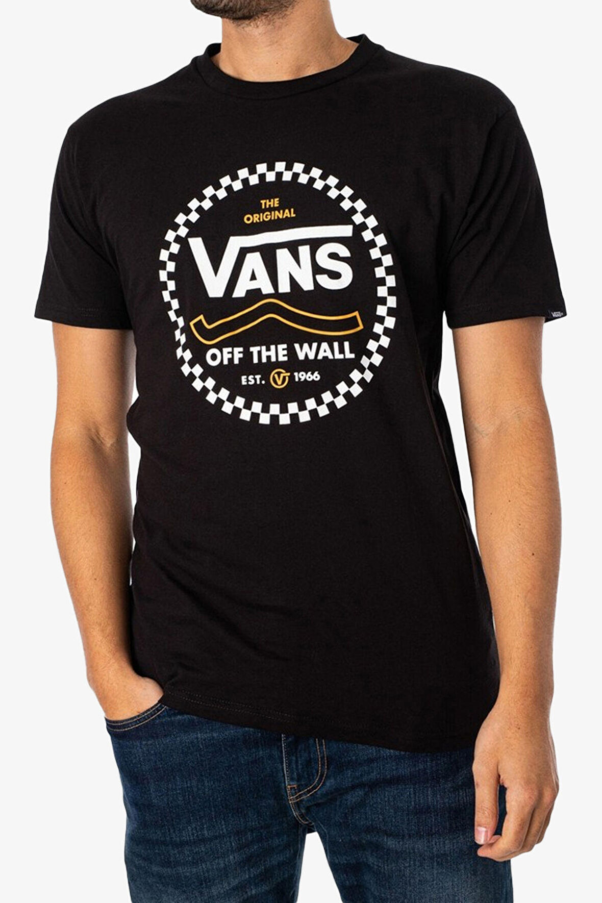 Vans Round Off Erkek Siyah T-Shirt VN000FJSBLK1