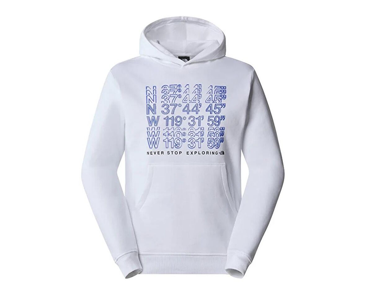 M SS24 Coordinates Hoodie Erkek Günlük Sweatshirt NF0A87EAFN41 Beyaz