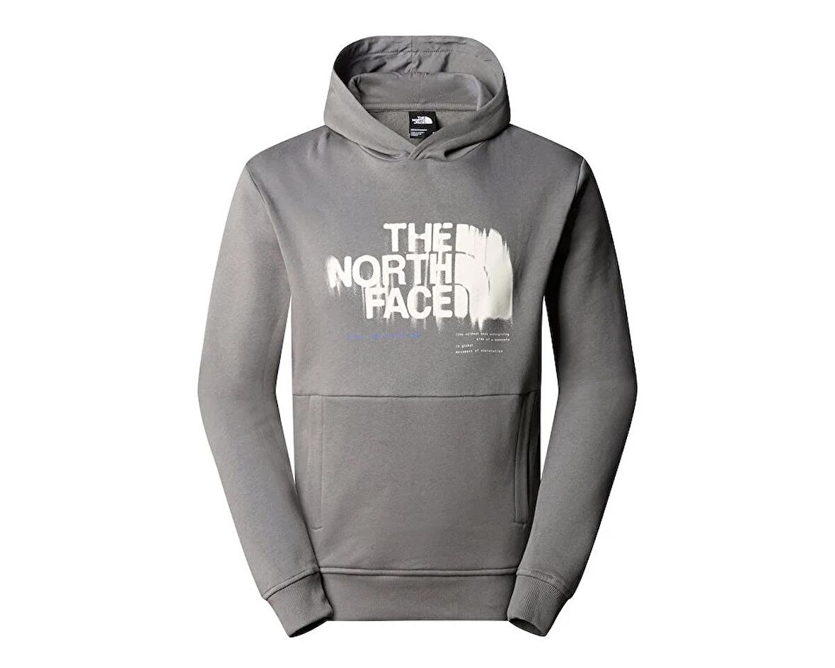 The North Face M Graphic Hoodie 3 Erkek Günlük Sweatshirt NF0A87ET0UZ1 Gri