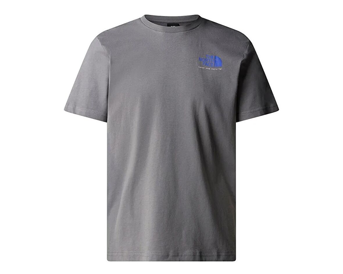 The North Face M Graphic S/S Tee 3 Erkek Günlük Tişört NF0A87EW0UZ1 Gri