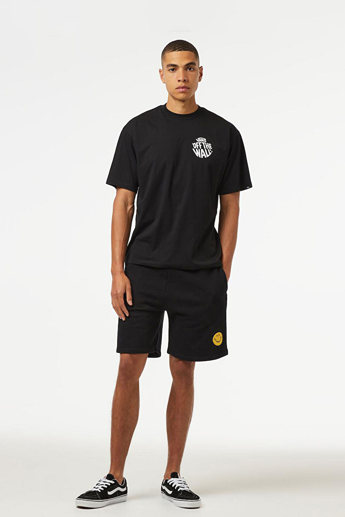 Erkek VANS Baskılı Cırcle Loose Fit T-Shirt - Siyah  | S