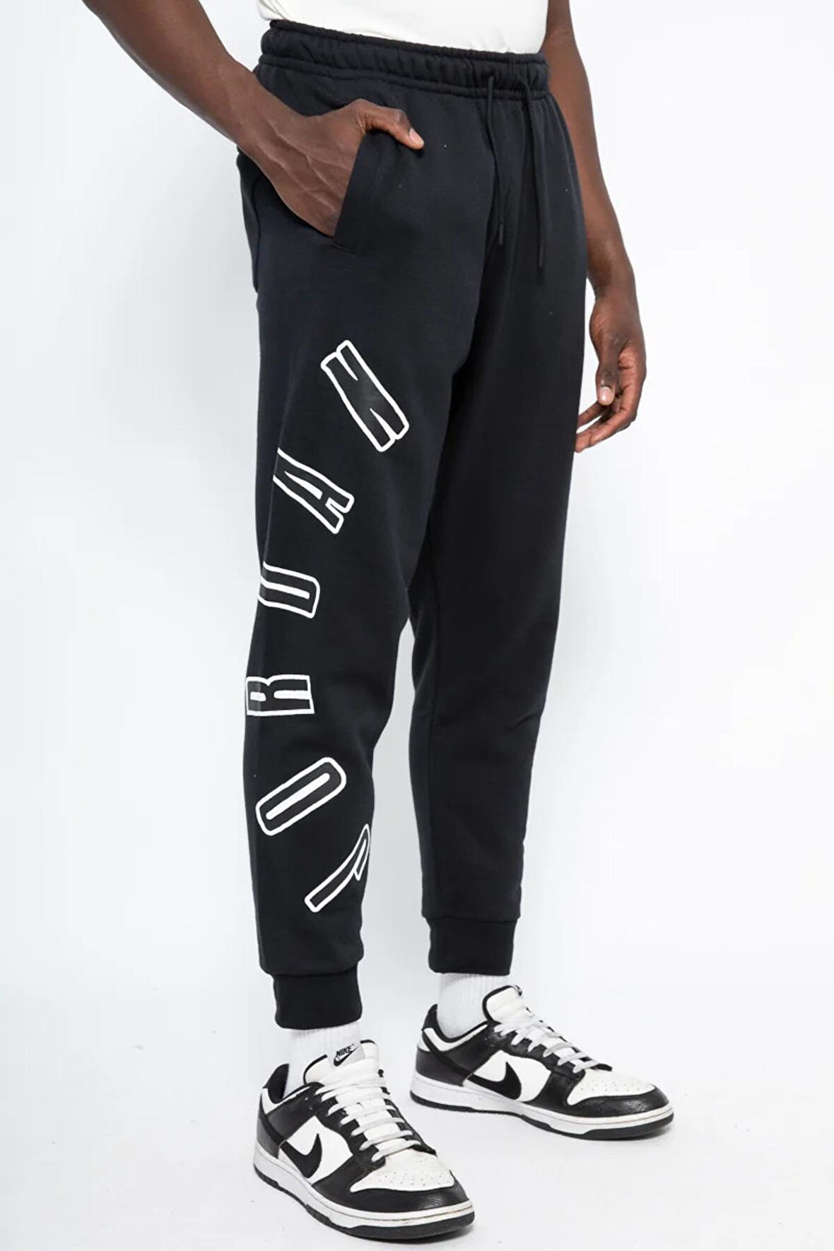 Nike Jordan Flight Mvp Hbr Fleece Standart Fit Kesim Siyah Erkek Eşofman Altı