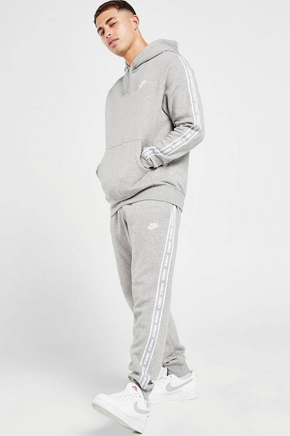 Nike Clup Fleece Gx Trk Suit Erkek Pamuklu Gri Eşofman Takımı 