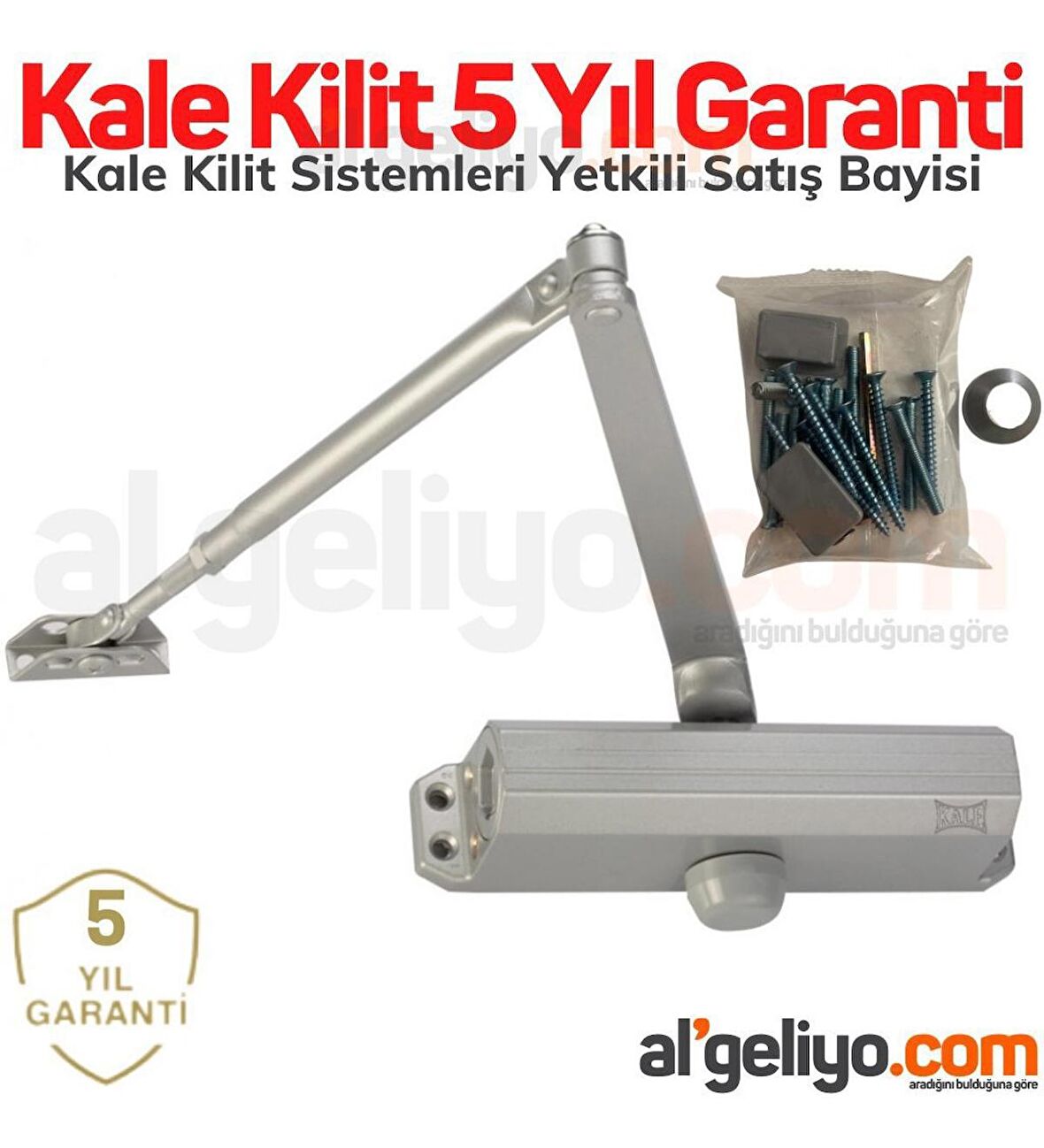 Kale Kilit Kapı Hidroliği 5 Numara KD002/50-550 Gümüş 80-120KG Hidrolik Gri