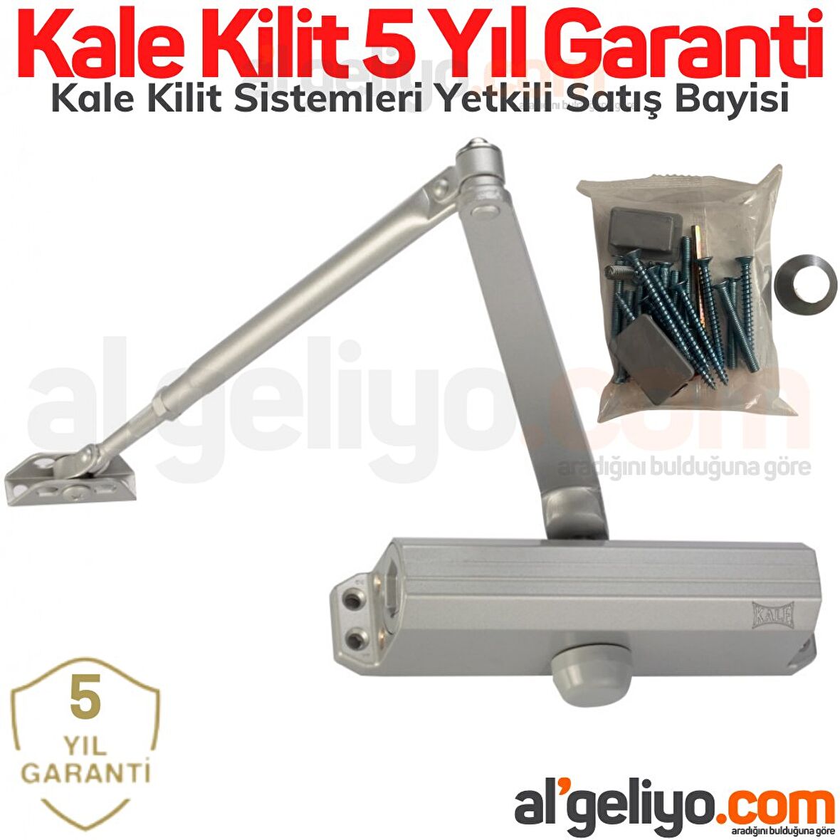 Kale Kilit Kapı Hidroliği 5 Numara KD002/50-550 Gümüş 80-120KG Hidrolik