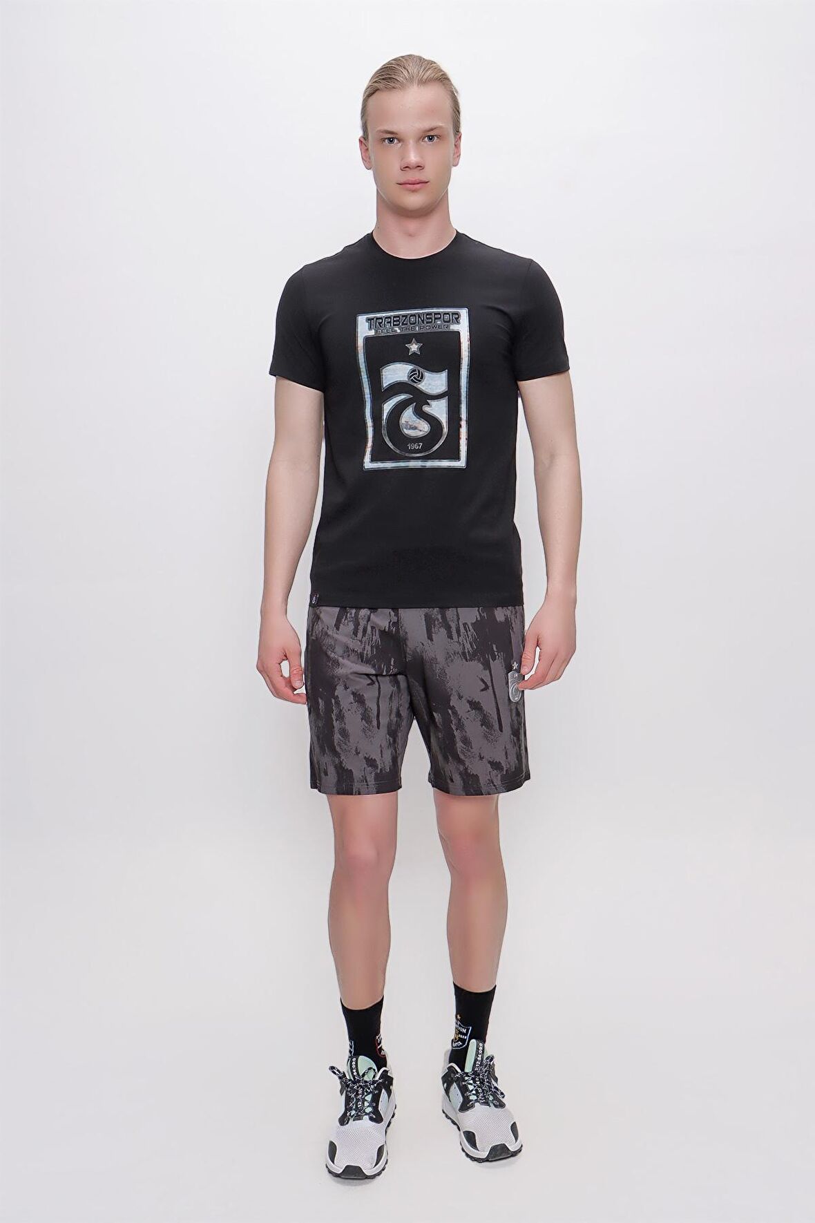 TSHİRT BİSİKLET YAKA ÇERÇEVE BASKILI