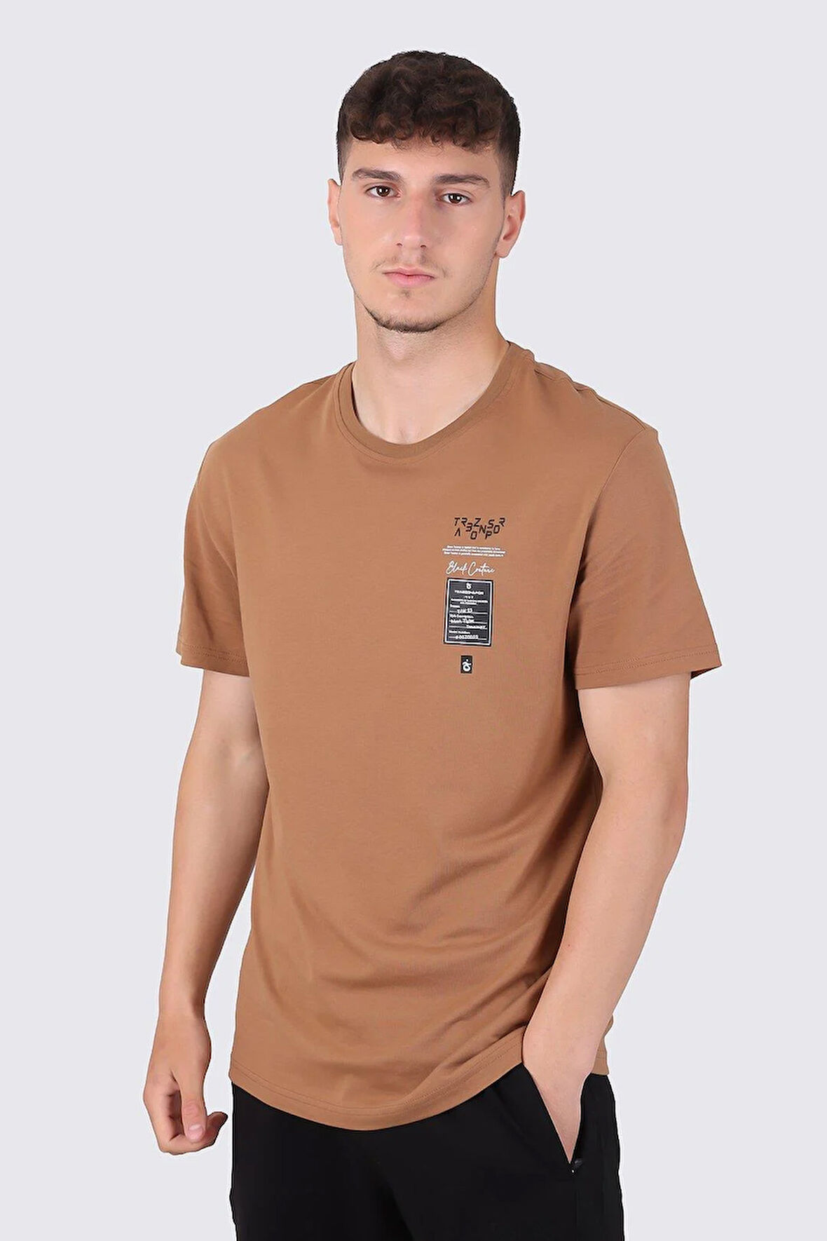 TSHİRT BİSİKLET YAKA SOL GÖĞÜS BASKILI