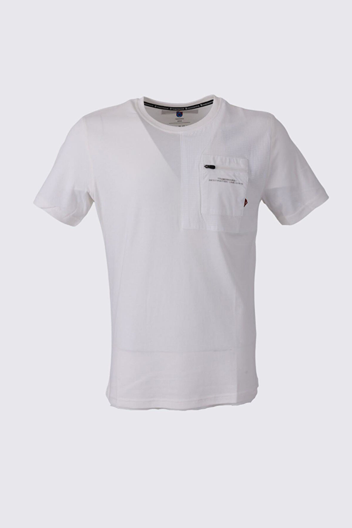 TSHİRT BİSİKLET YAKA SOL GÖĞÜS KARE DESEN BASKILI