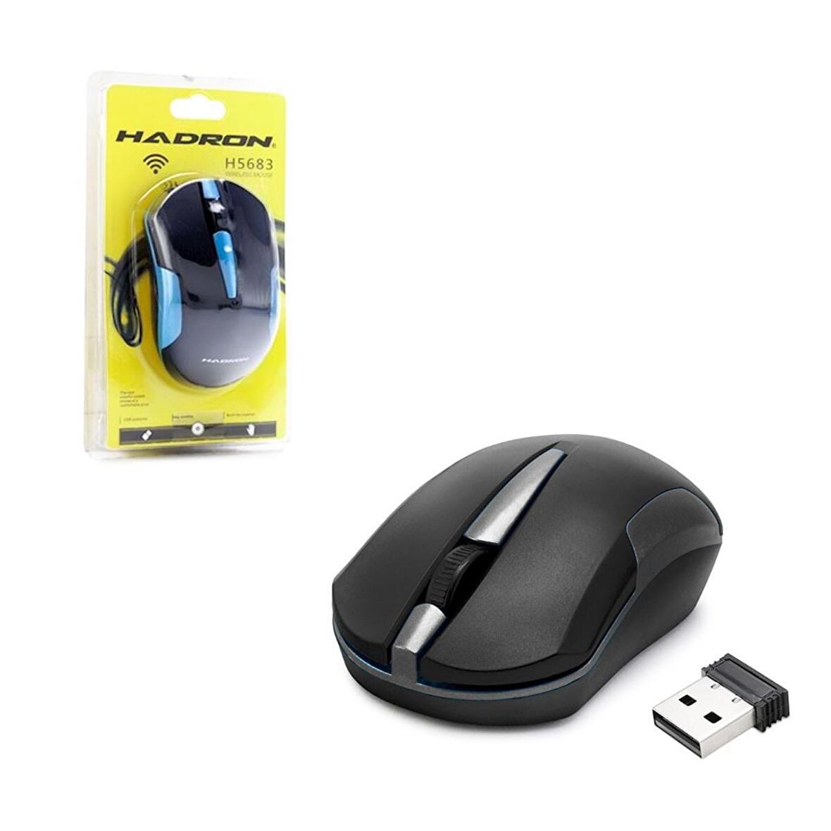 MOUSE KABLOSUZ WIRELESS TAK ÇALIŞTIR SİYAH RENK -USB'Lİ-YAZILIM GEREKMEZ- Pil hediyeli