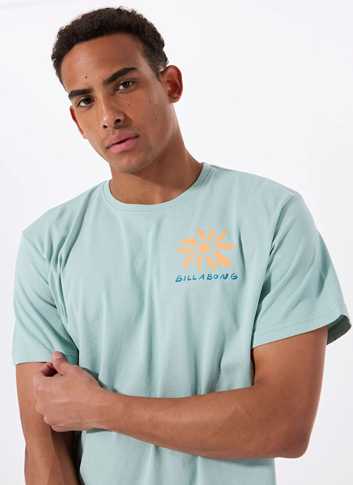 Billabong SUNSHINE REGULAR SS 24A351536 Yeşil Bisiklet Yaka Regular Fit Düz Erkek T-Shirt
