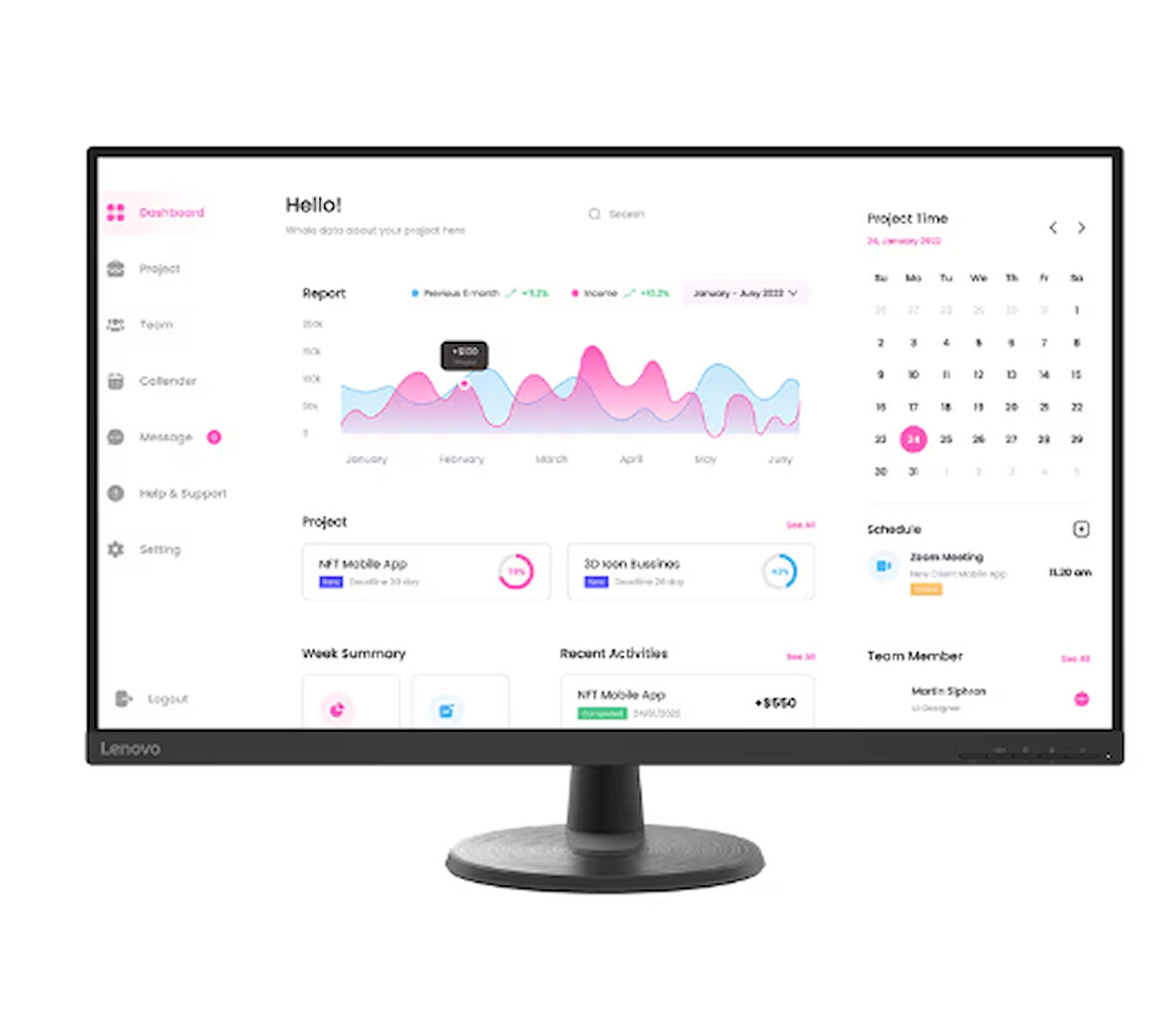 Lenovo  D32-45 67A0GAC2TK 31.5" 4ms 60Hz WLED VA Monitör