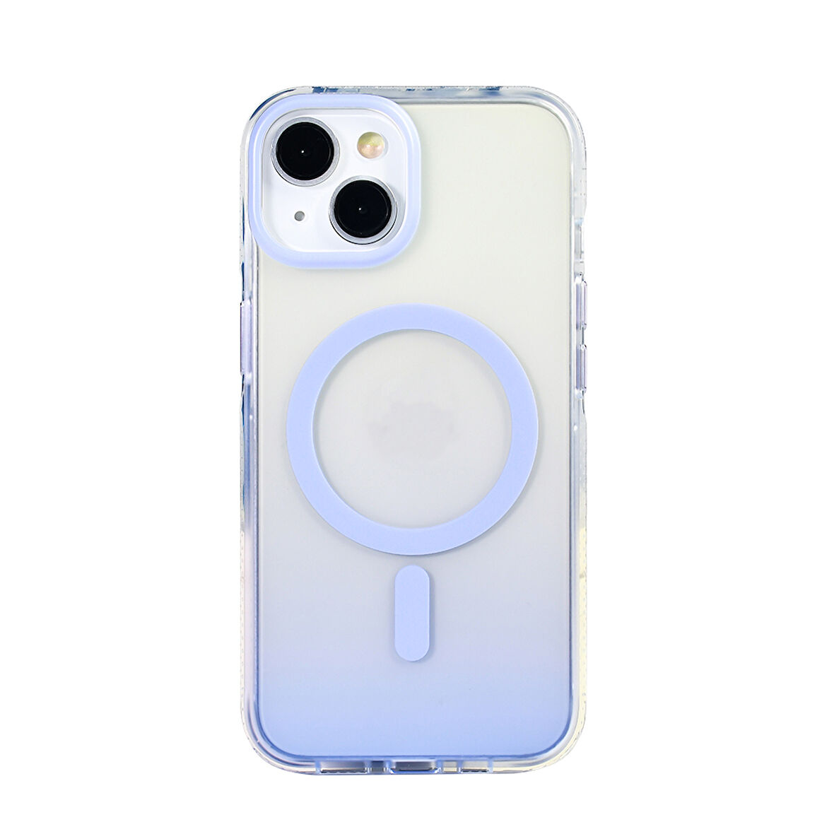 Gpack iPhone 14 uyumlu Kılıf Toros M-Safe Şarj Özellikli Transparan Renk Geçişli Silikon