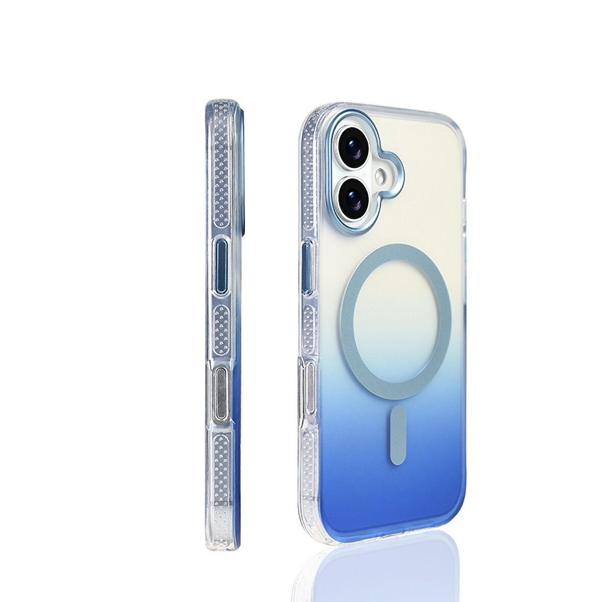 Gpack iPhone 17 uyumlu Kılıf Toros M-Safe Şarj Özellikli Transparan Renk Geçişli Silikon