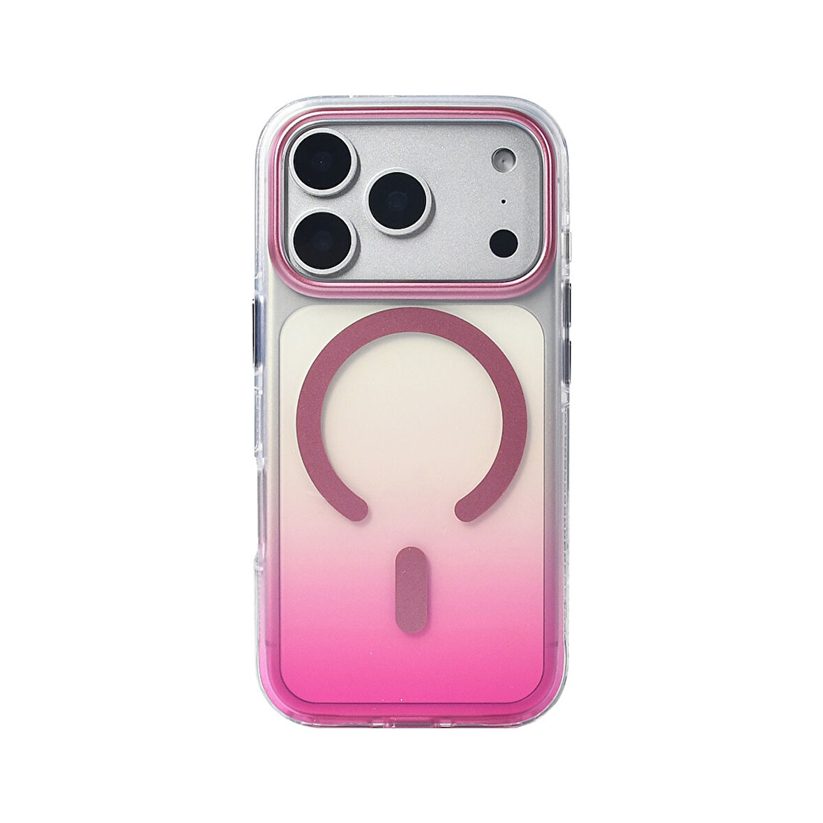 Gpack iPhone 17 Pro uyumlu Kılıf Toros M-Safe Şarj Özellikli Transparan Renk Geçişli Silikon