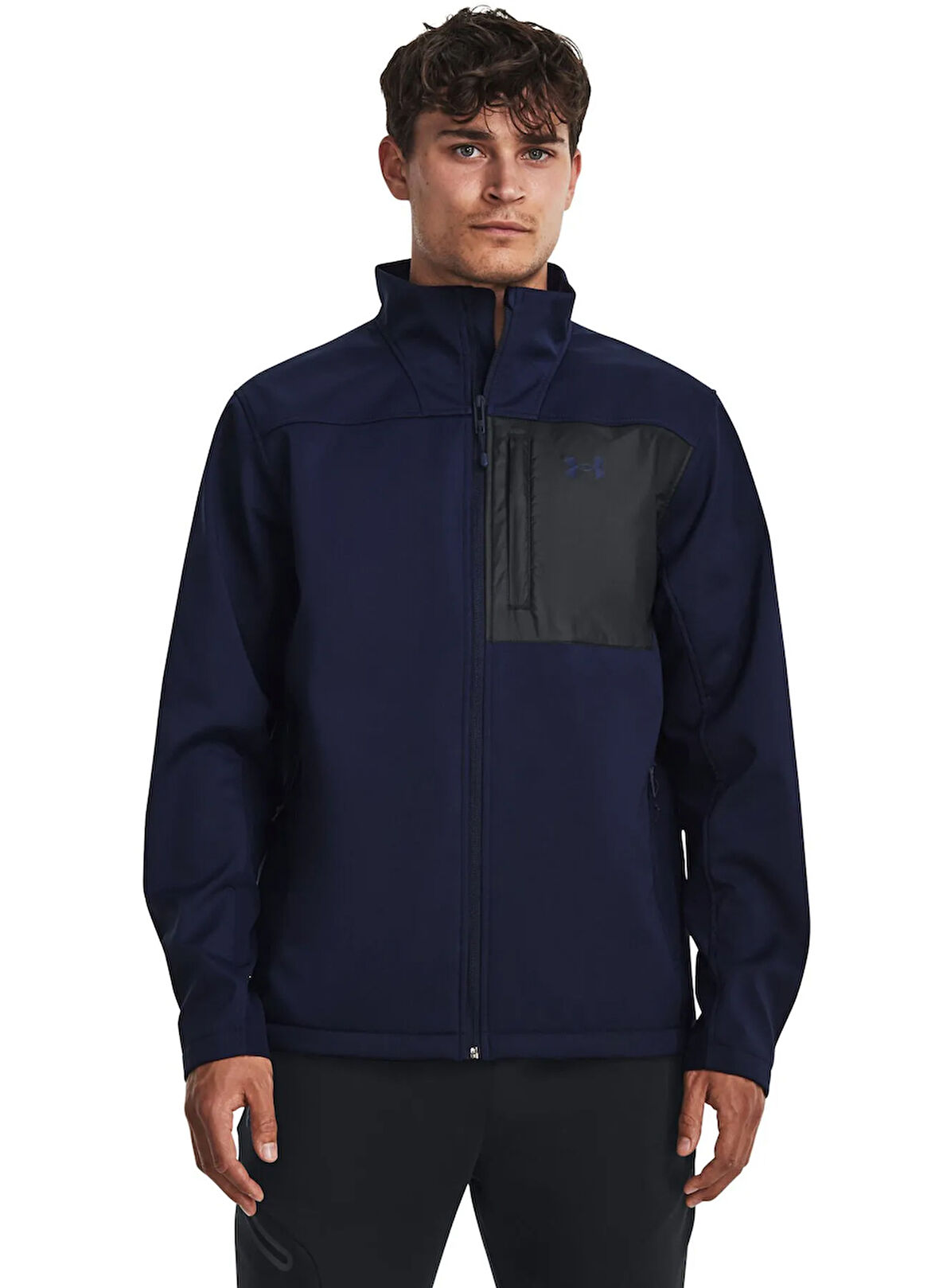 Under Armour 1371586-411-M Shield Jacket Mavi Düz Erkek Mont