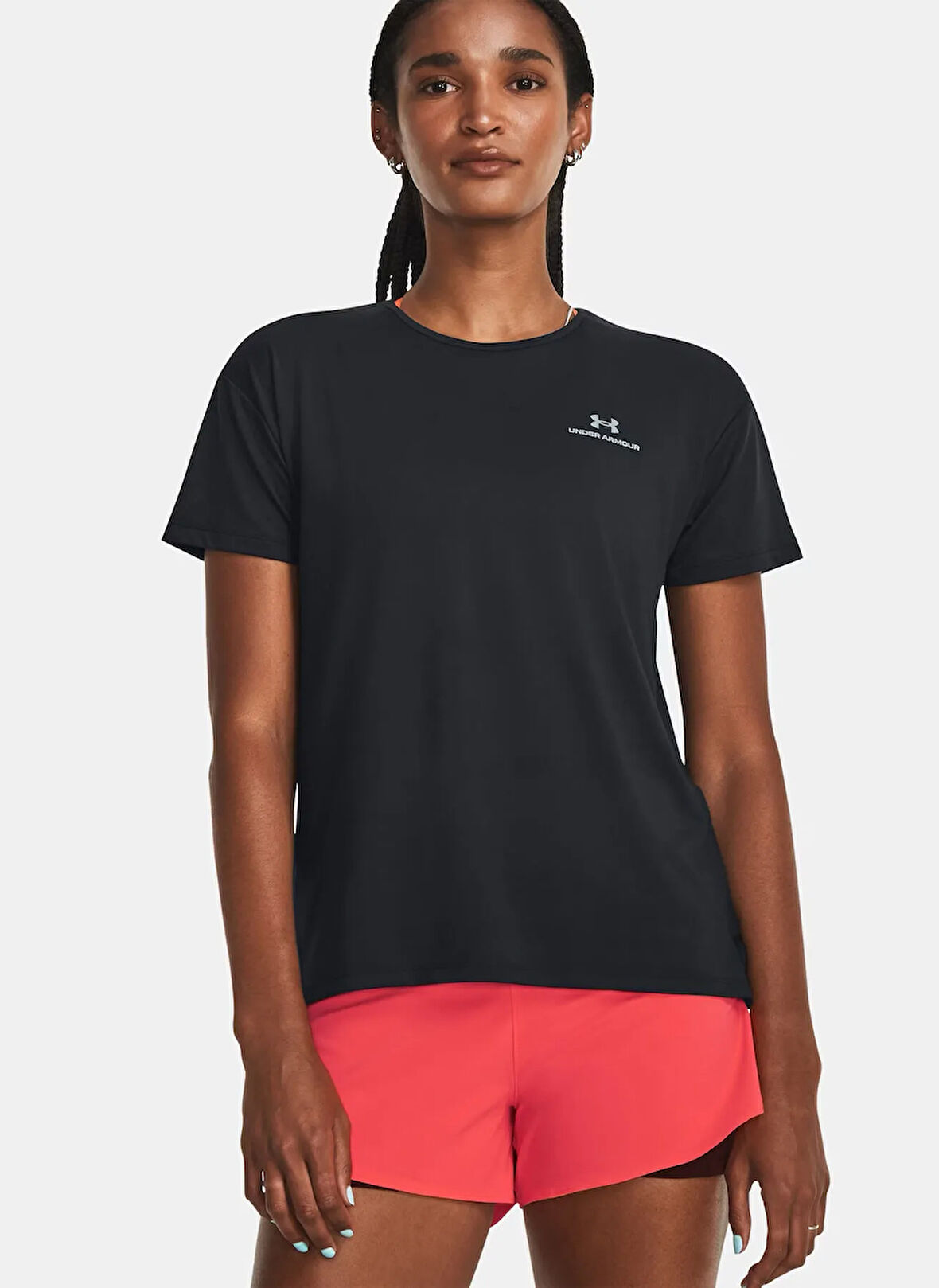 Under Armour 1379141-001-UA Vanish Energy SS 2.0 Siyah Bisiklet Yaka Normal Düz Kadın T-Shirt
