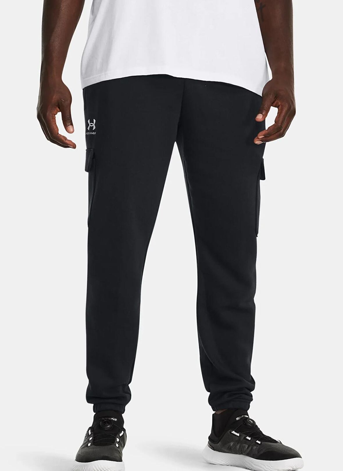 Under Armour Siyah Erkek Eşofman Altı 1380376-001 UA Essential Flc Cargo