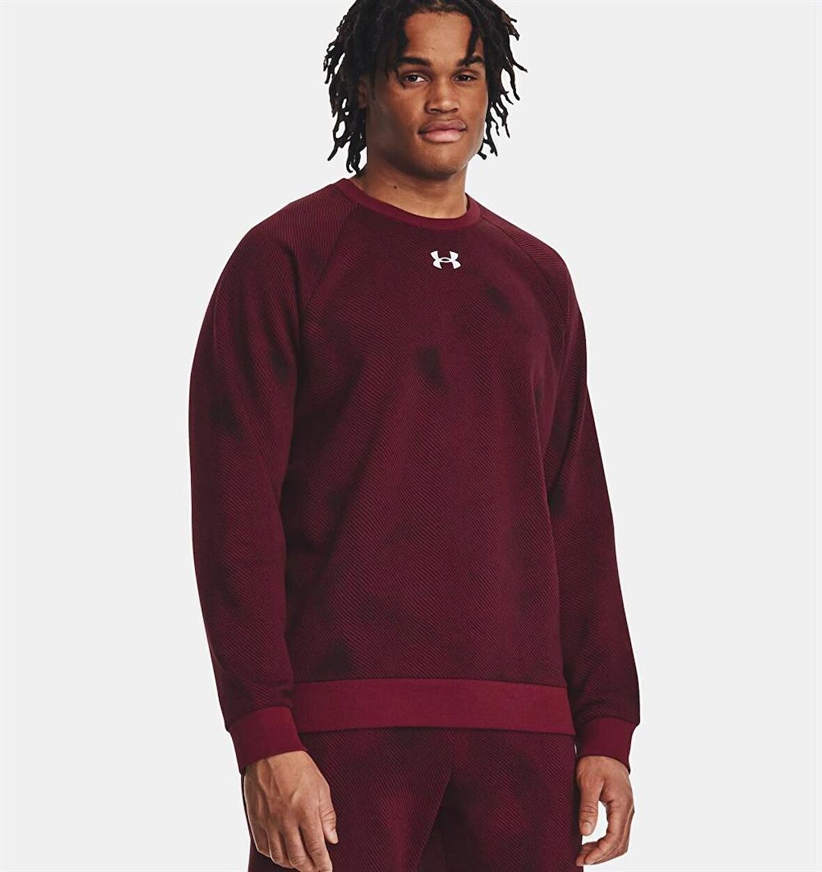 Under Armour UA Rival Fleece Printed Crew Erkek Sweatshirt