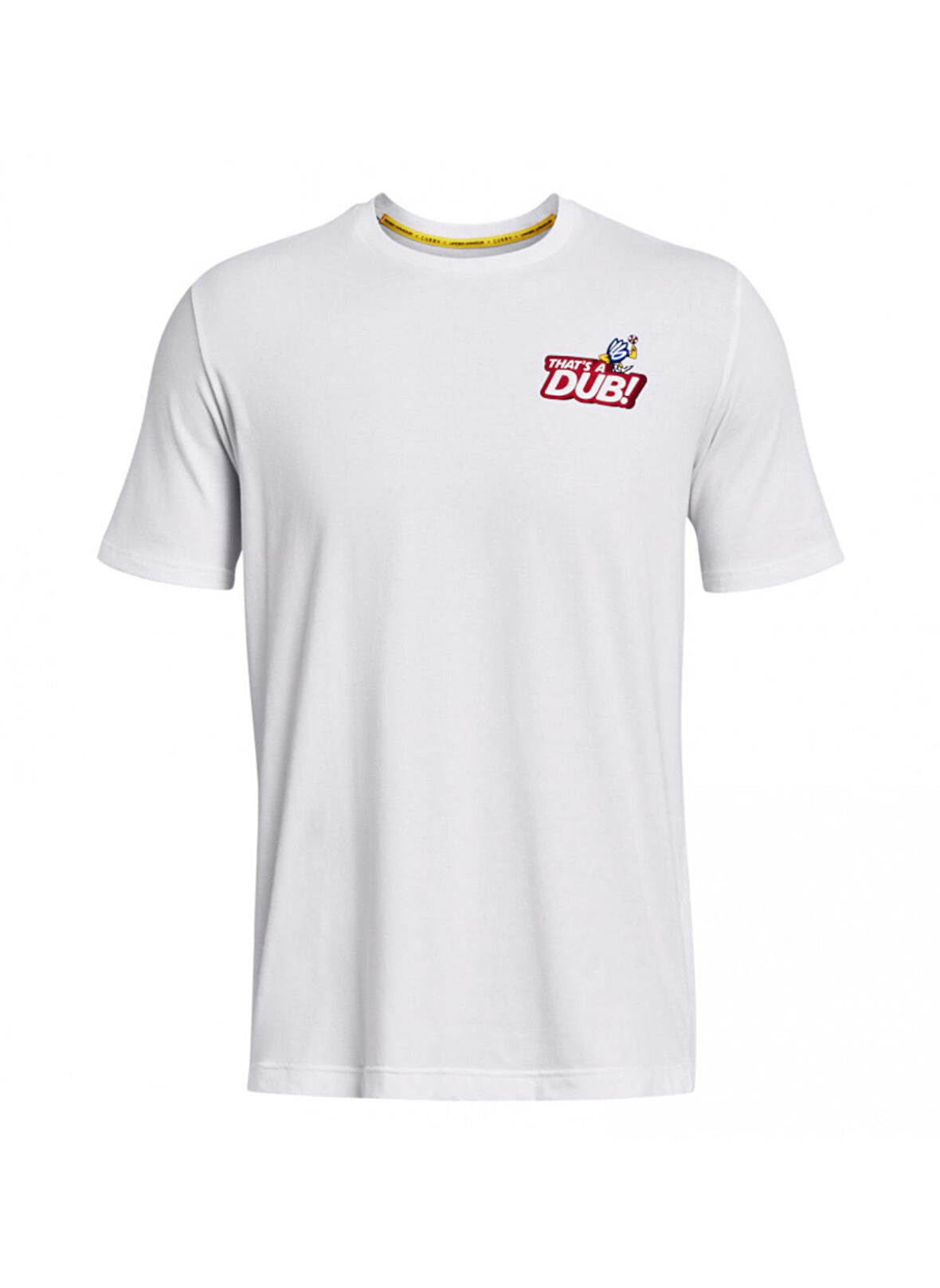 Under Armour Beyaz Erkek Bisiklet Yaka T-Shirt 1379857-100 UA CURRY DUB GOAT SS